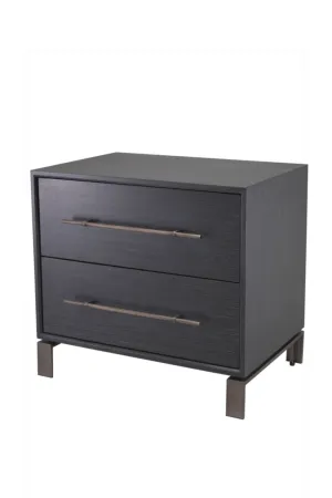 2 Drawer Gray Oak Nightstand | Eichholtz Canova