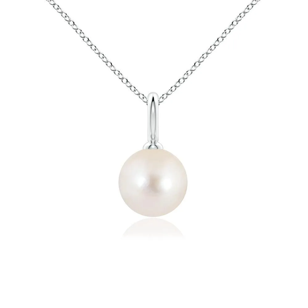 8mm Classic Freshwater Cultured Pearl Solitaire Pendant