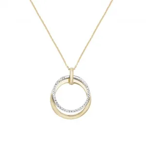 9ct Yellow & White Gold Ladies Dc Necklet NK088