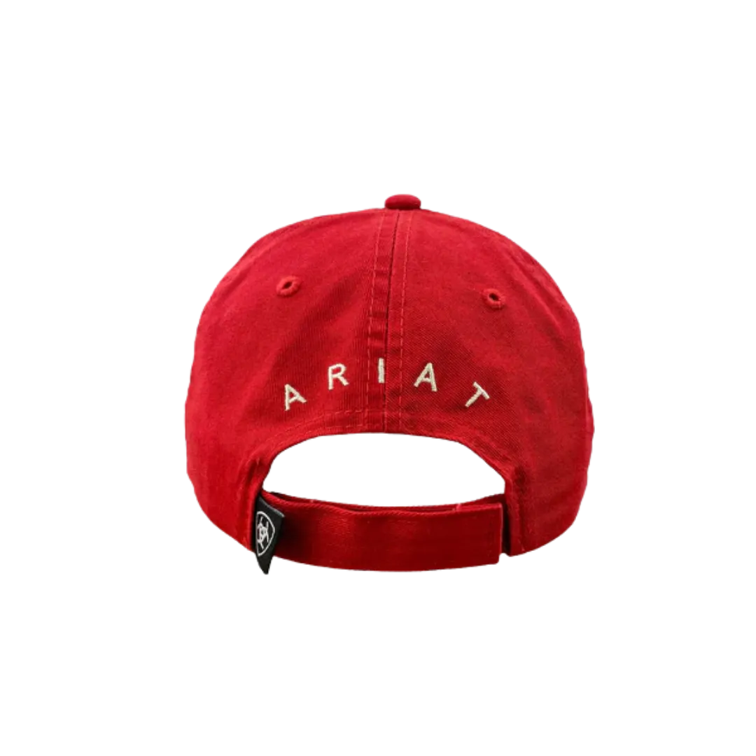 Ariat M&F Women's Red Lace Overlay Embroidered Logo Cap