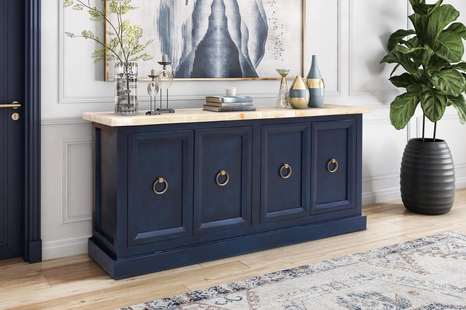 Bastia Console with Onyx Top / Sideboard