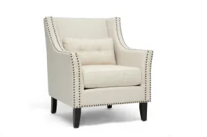 Baxton Studio Albany Linen Lounge Chair