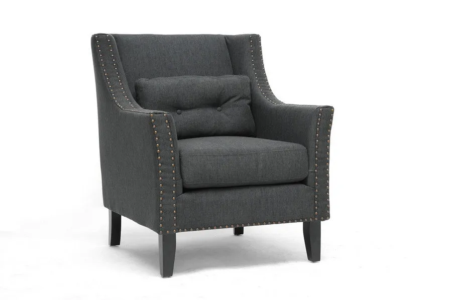 Baxton Studio Albany Linen Lounge Chair