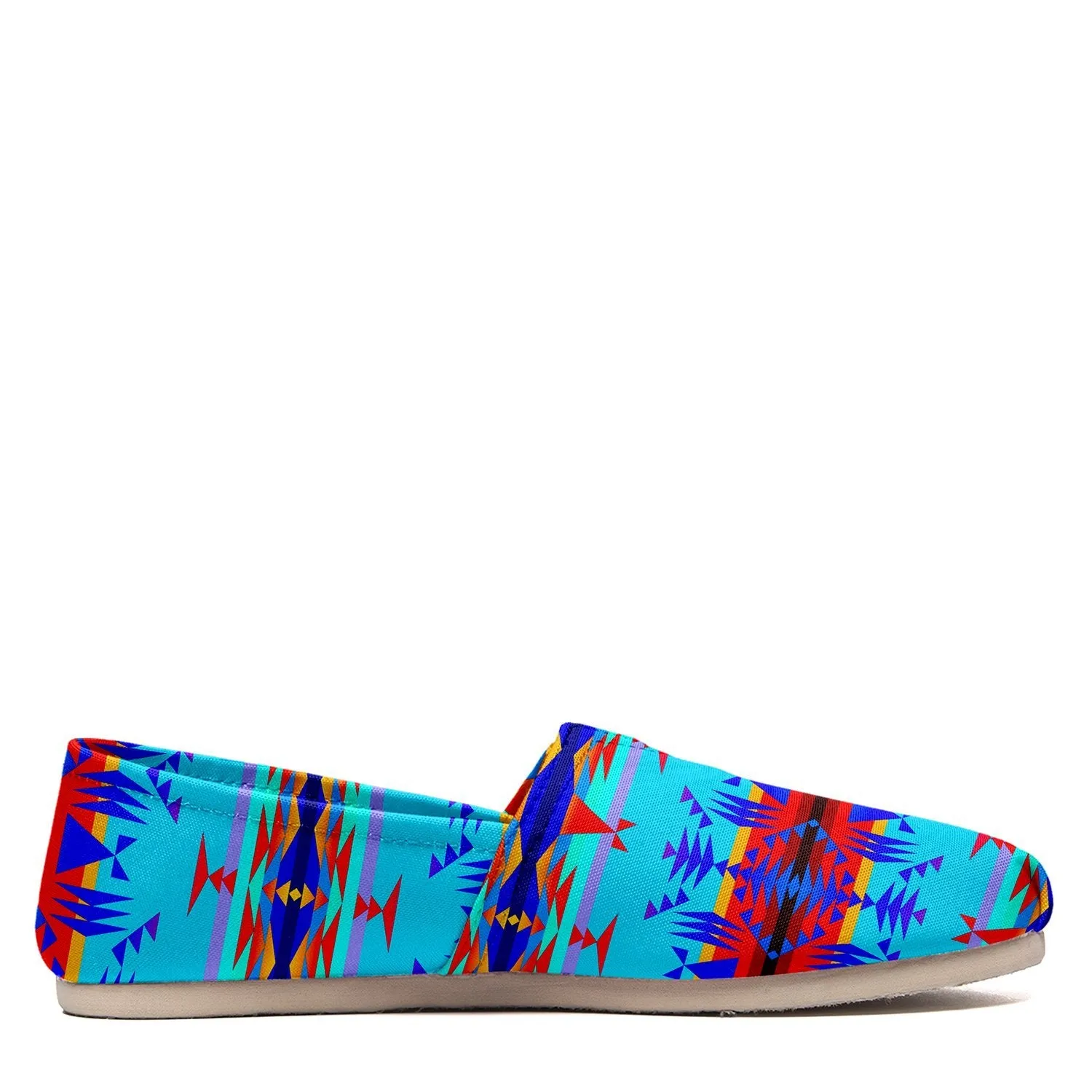 Between the Mountains Blue Slip On