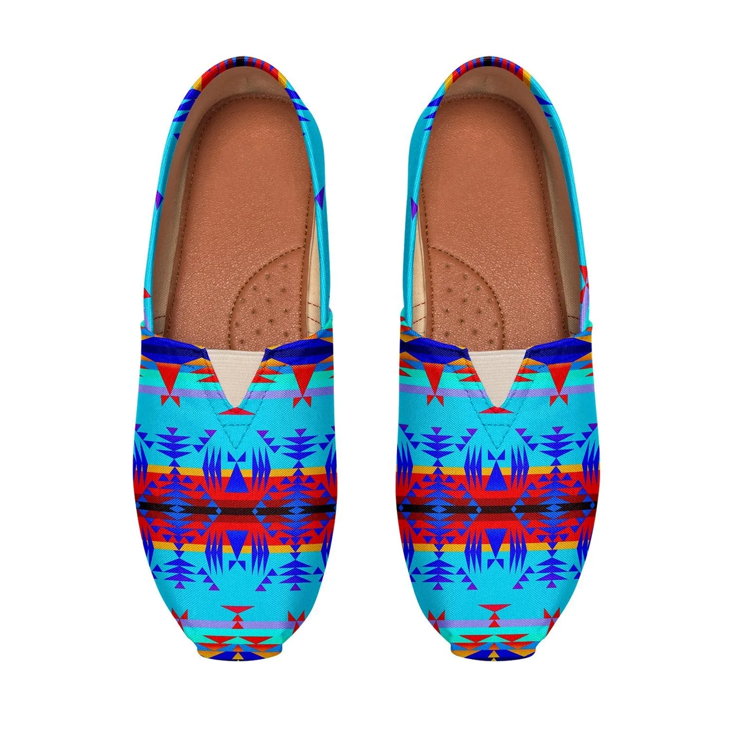 Between the Mountains Blue Slip On