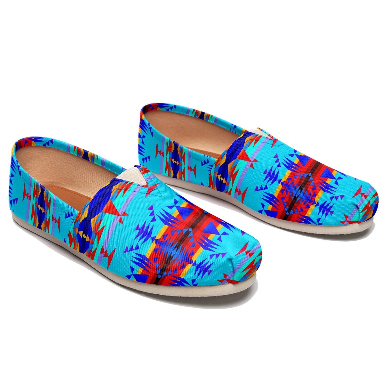 Between the Mountains Blue Slip On