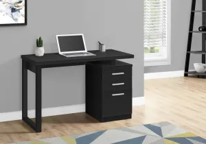 Black Floating 47" Computer Desk with Storage