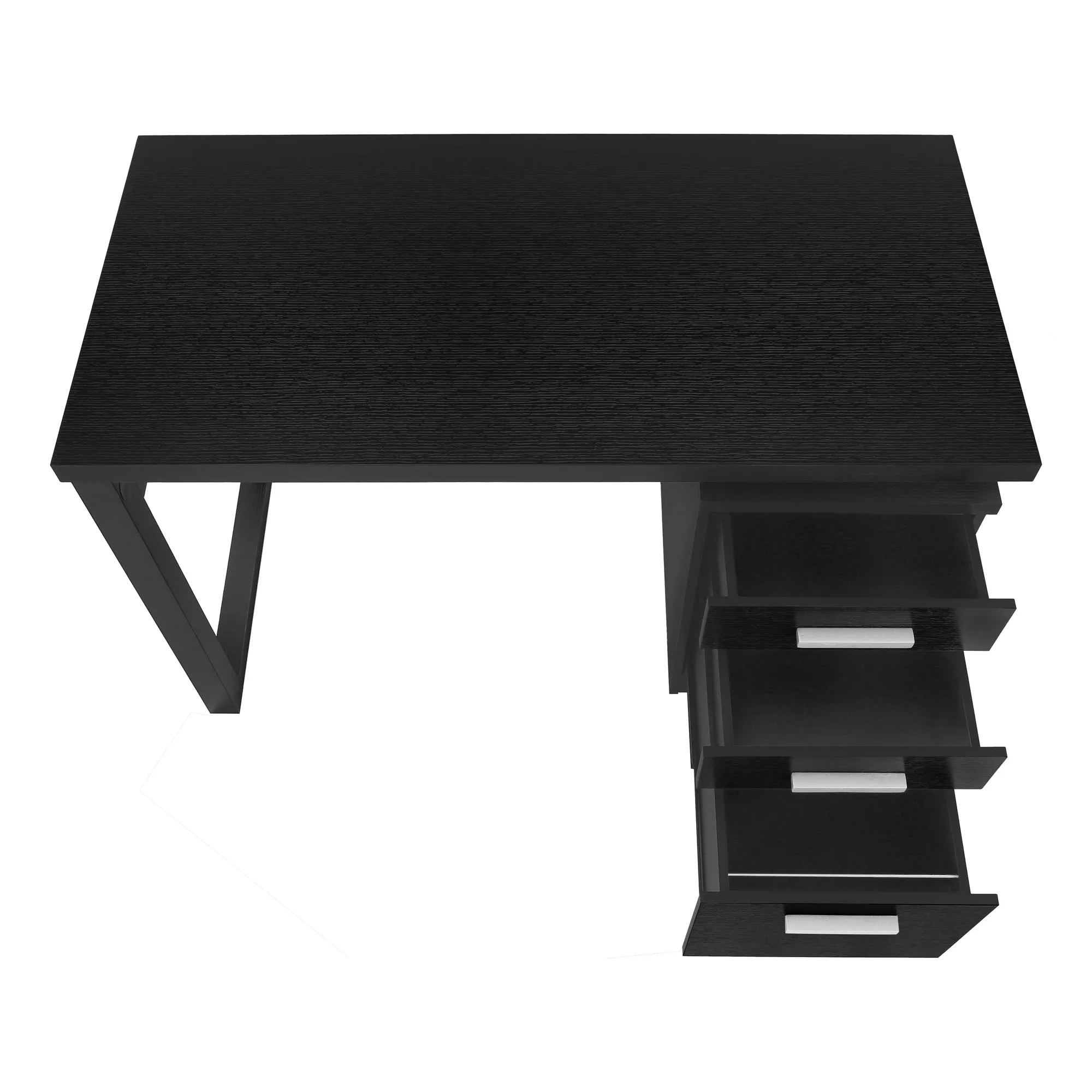 Black Floating 47" Computer Desk with Storage