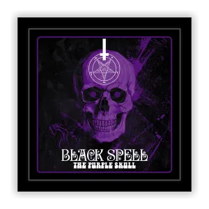 Black Spell - Purple Skull Album Cover Art Print - Framed