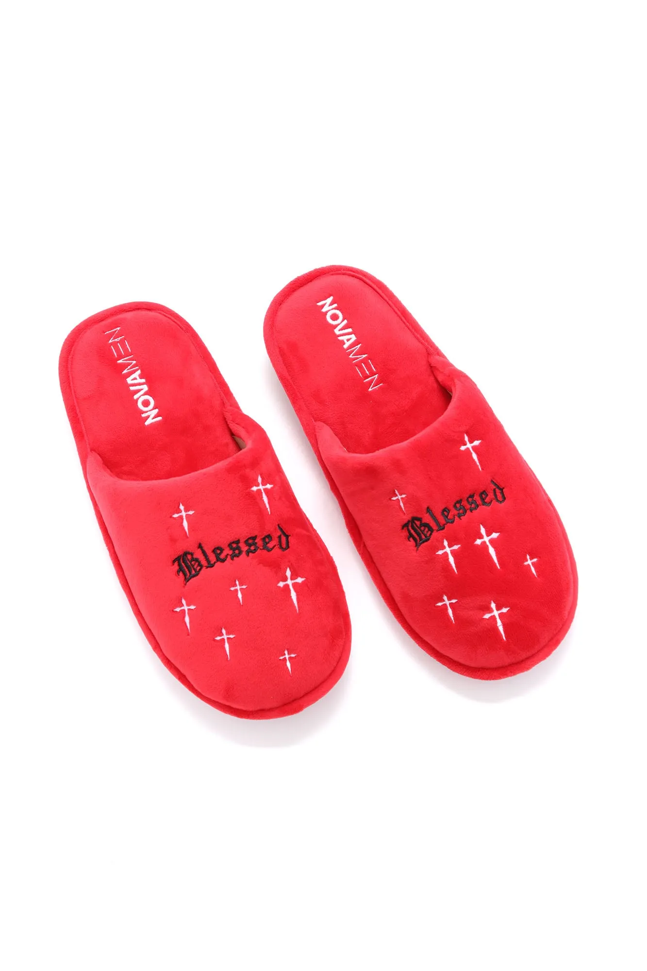 Blessed Cross Slippers - Red