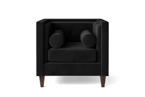 Brescia Armchair Black Velvet