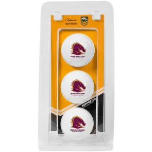 Brisbane Broncos Optima Golf Ball 3 Pack