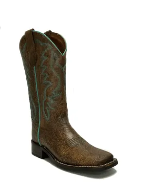 Circle G by Corral Women's 11" Peanut Embroidery Western Boots - Wide Square Toe