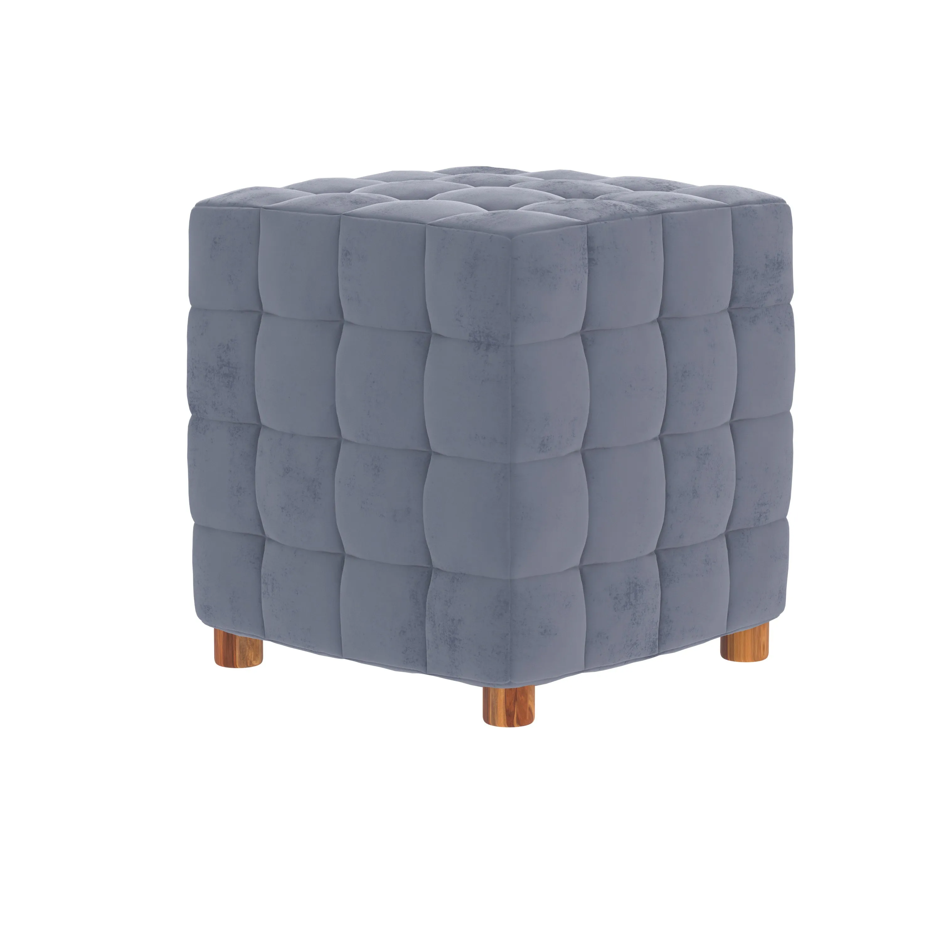 Classic Light Truffle Wooden Smooth Finish Light Seating Stool