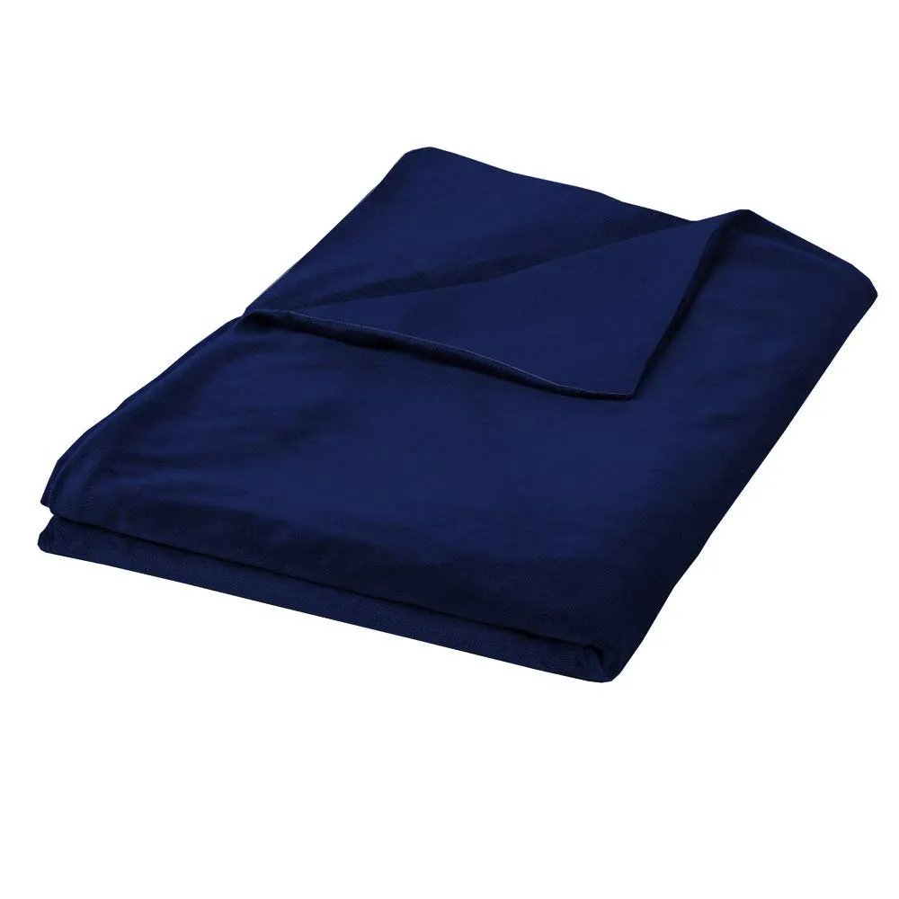 Cottington Lane Weighted Blanket for a Kids - Queen(10 Lbs Or 4.5 Kg) - Calm, Sleep Better and Relax Naturally. Queen Size_Grey Blanket   Navy Blue Cover