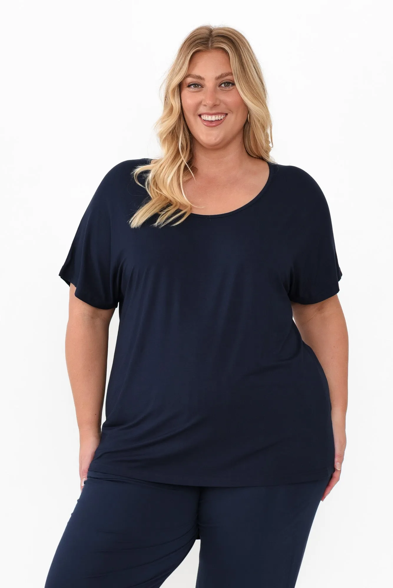 Danya Navy Bamboo Top