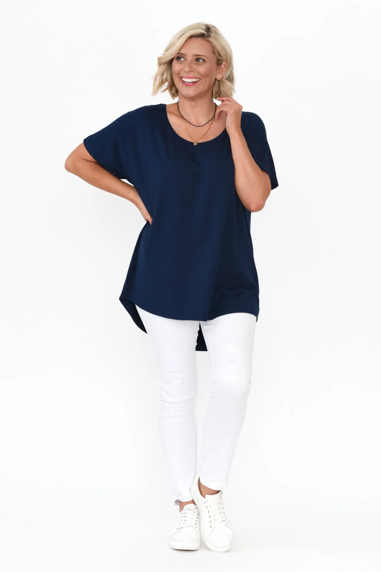 Danya Navy Bamboo Top