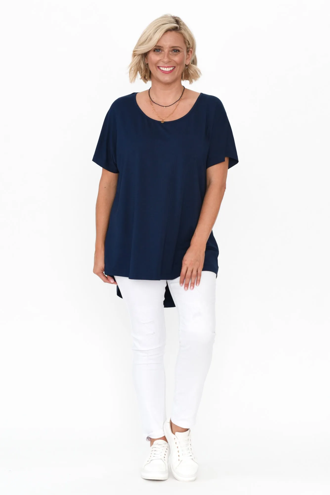 Danya Navy Bamboo Top