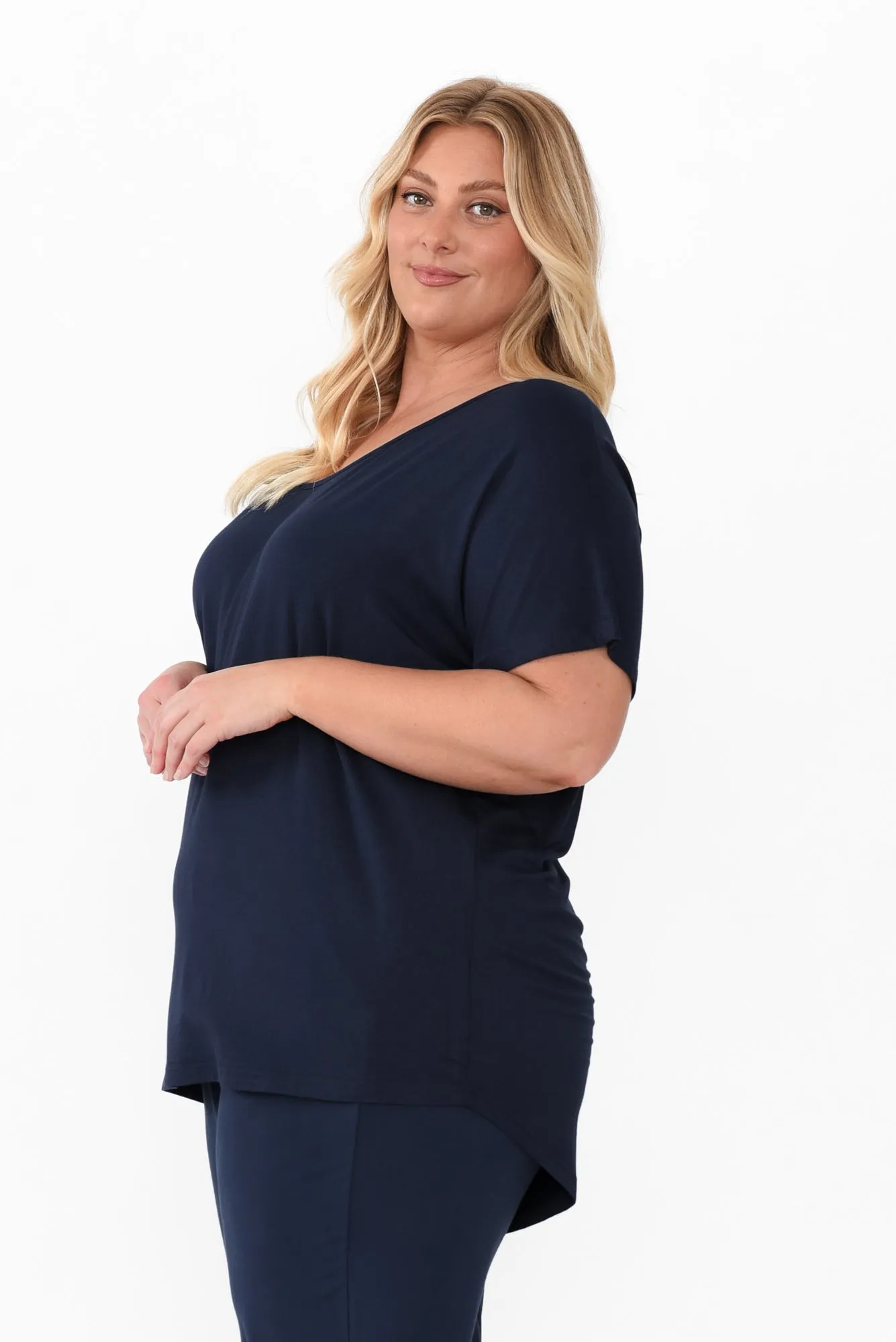 Danya Navy Bamboo Top