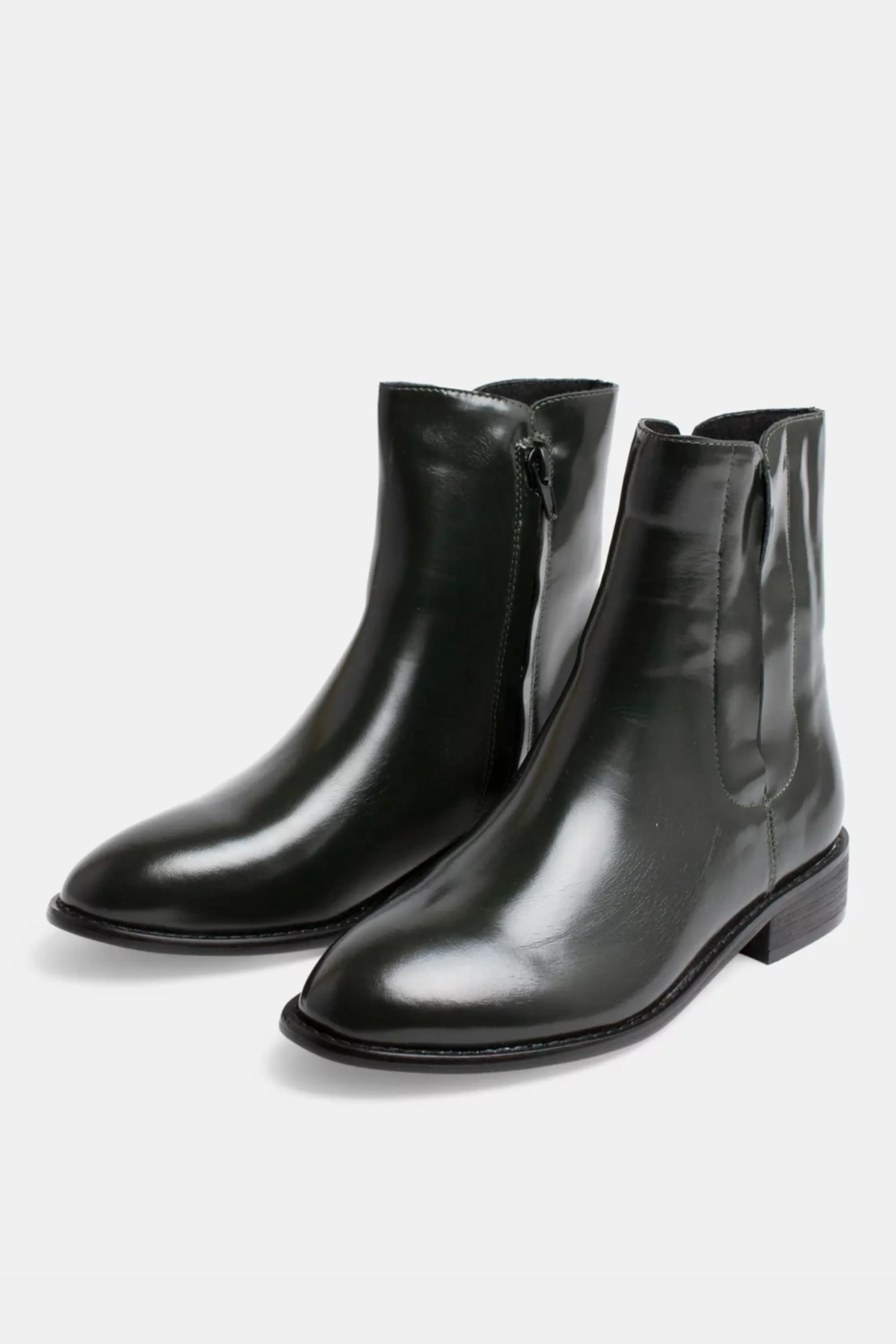 DENMARK LEATHER BOOT - Dark Olive Shine