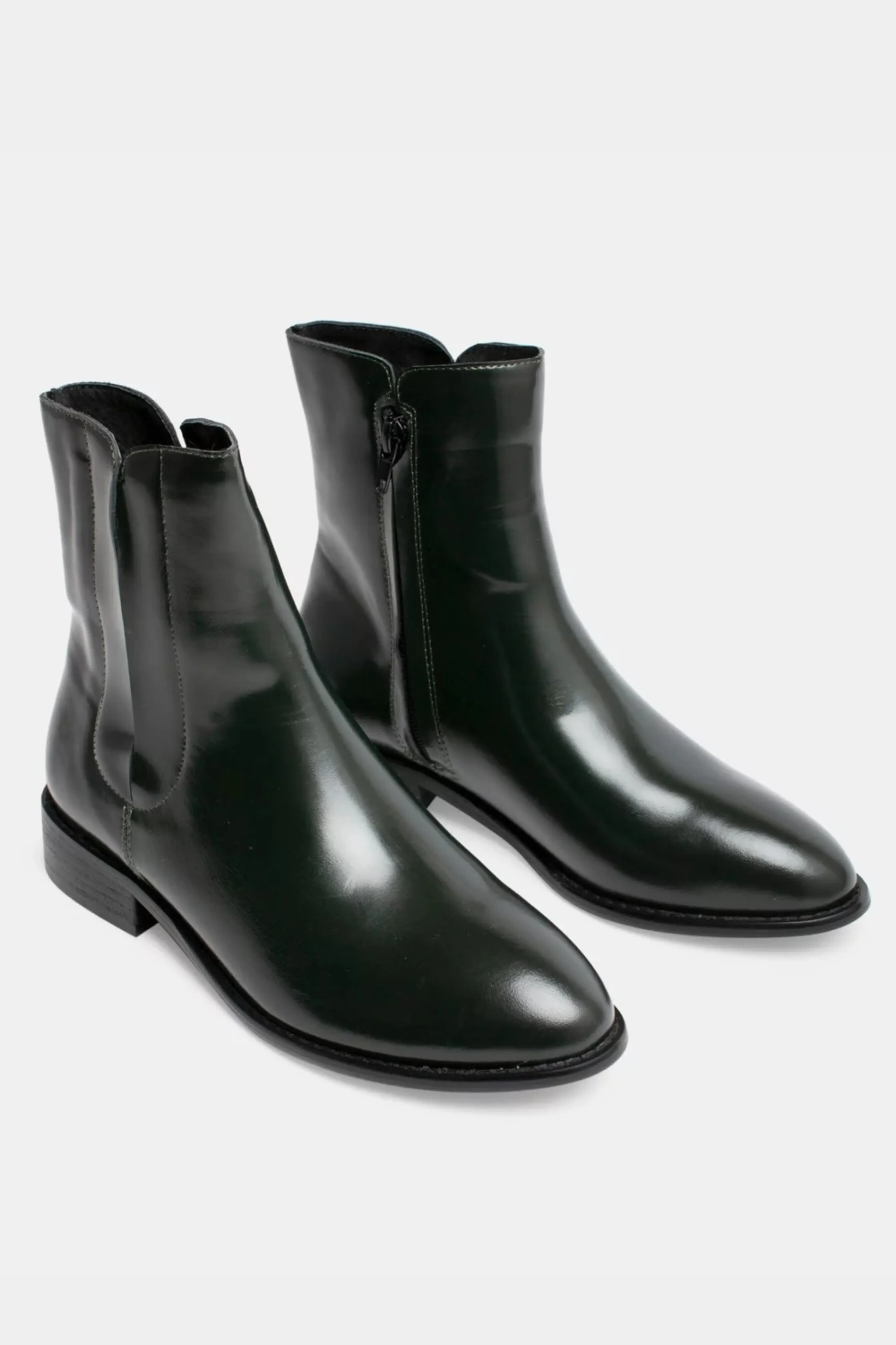 DENMARK LEATHER BOOT - Dark Olive Shine