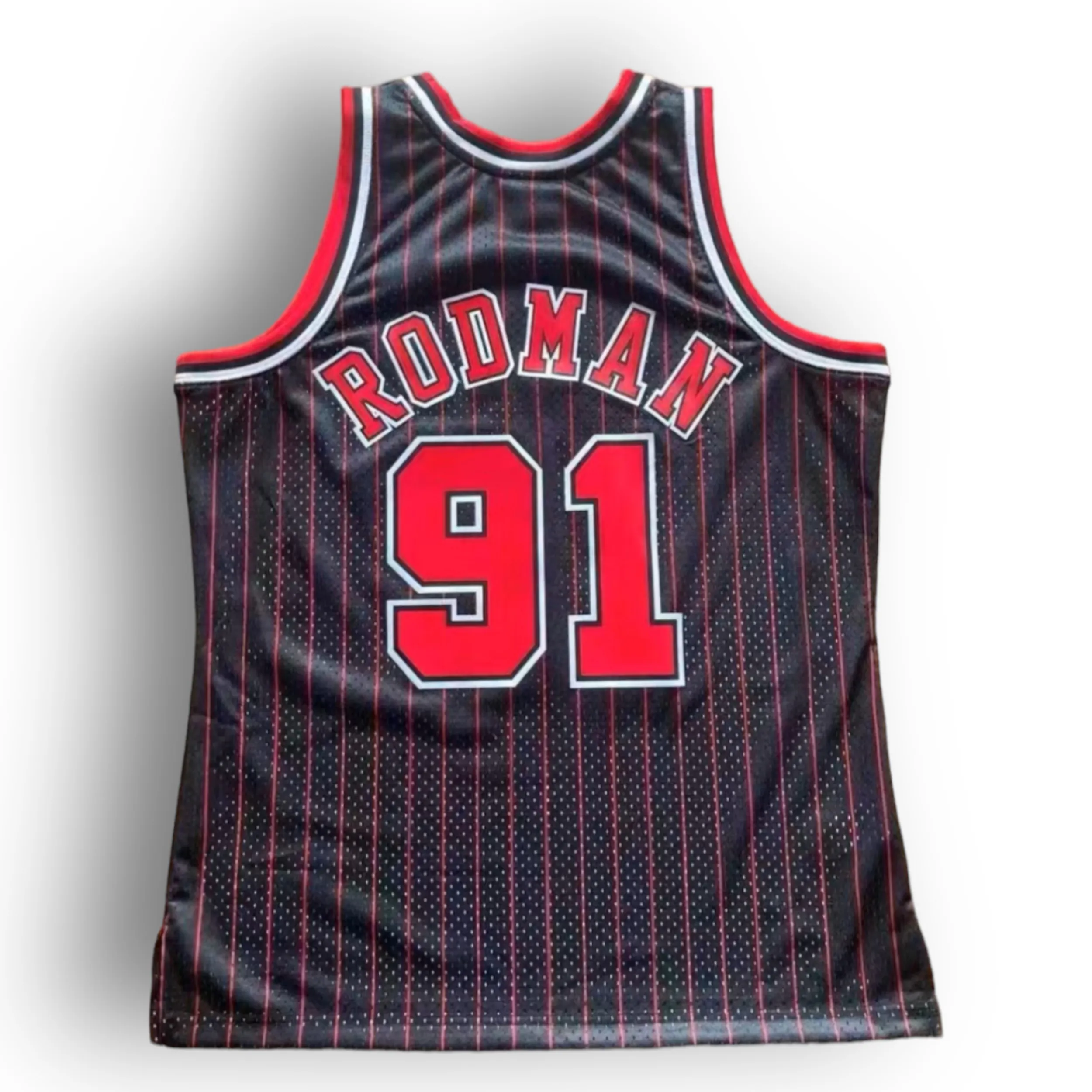 Dennis Rodman 1995-1996 Chicago Bulls Alternate Mitchell & Ness Swingman Jersey - Black