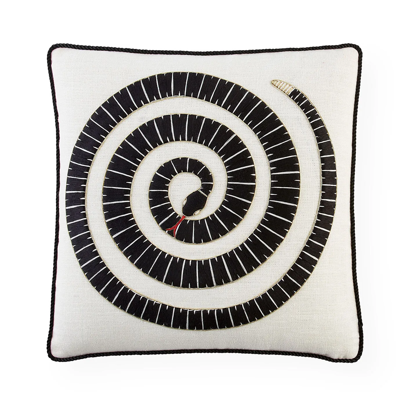 Eden Coil Embroidered Cushion