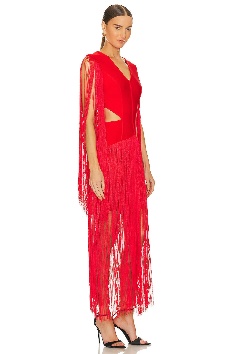 Elliatt Levity bandage  Fringe Jersey Midi Dress