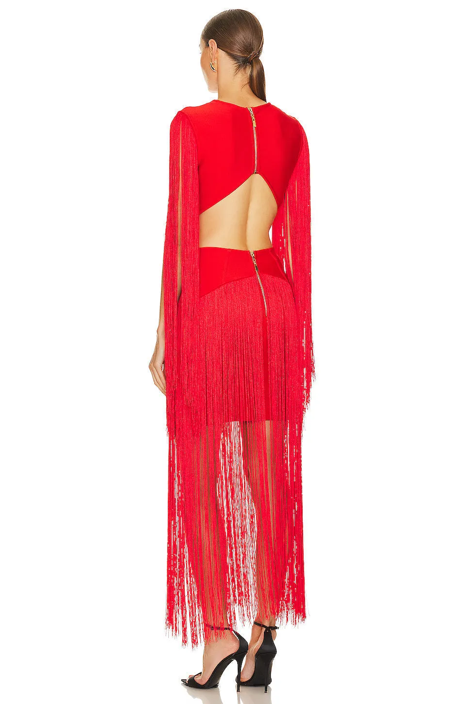 Elliatt Levity bandage  Fringe Jersey Midi Dress