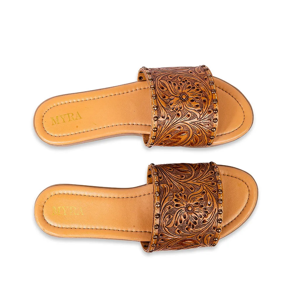 Ellie Hand-Tooled Sandals