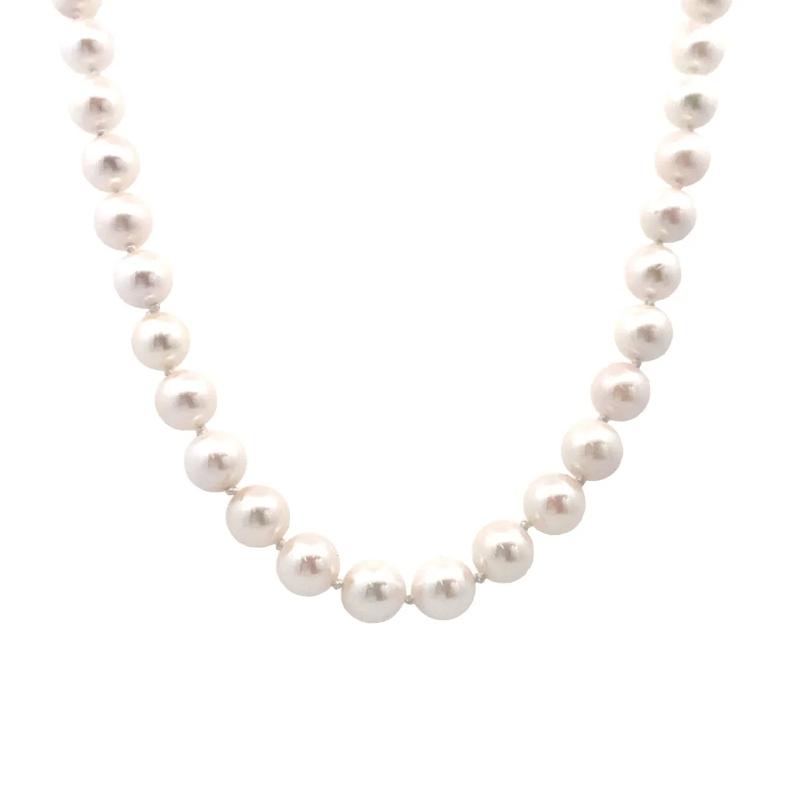 Estate Yellow Gold Cultured Saltwater Pearl Strand