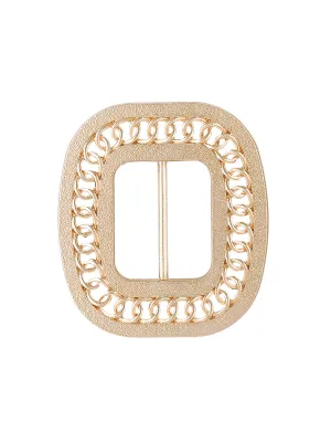 Eye-Catching Shiny Gold Decorative Belt Buckle