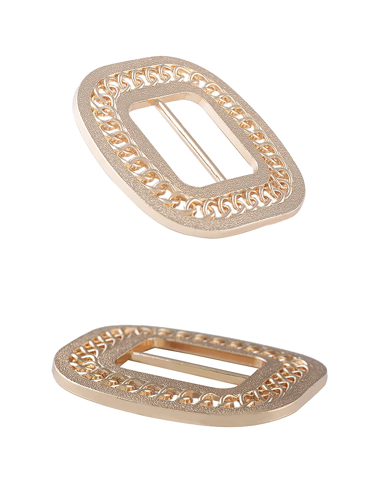 Eye-Catching Shiny Gold Decorative Belt Buckle