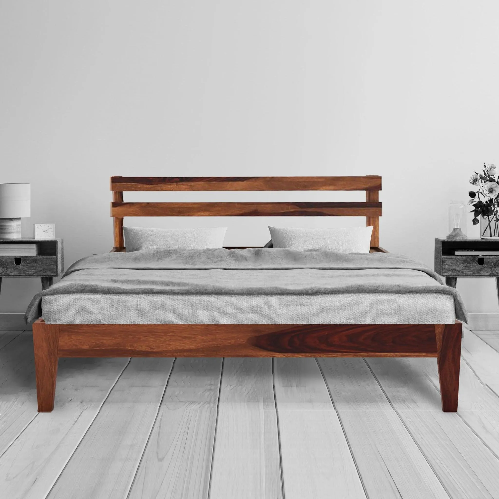 FABIA BED KING Sheesham Wood (Honey Finish)