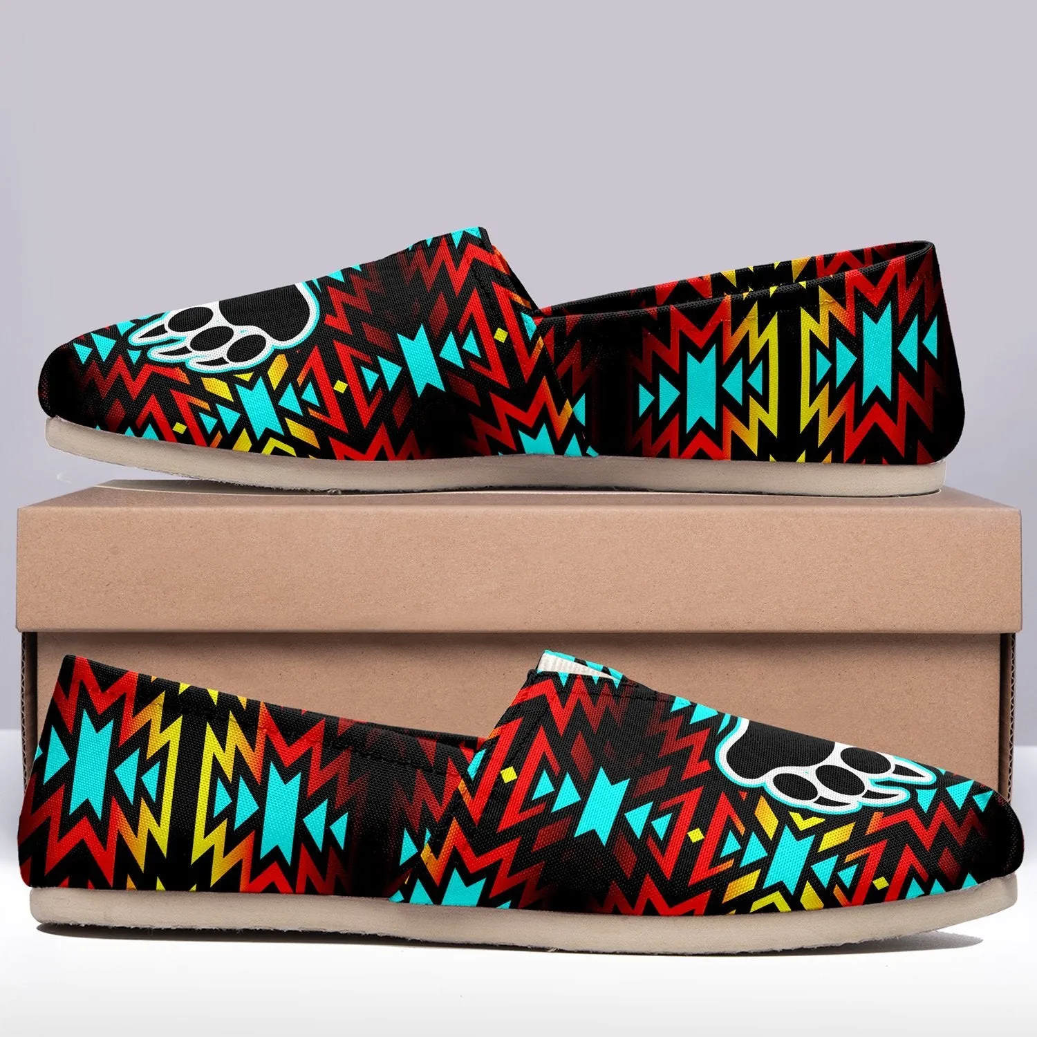 Fire Colors and Turquoise Bearpaw Slip On