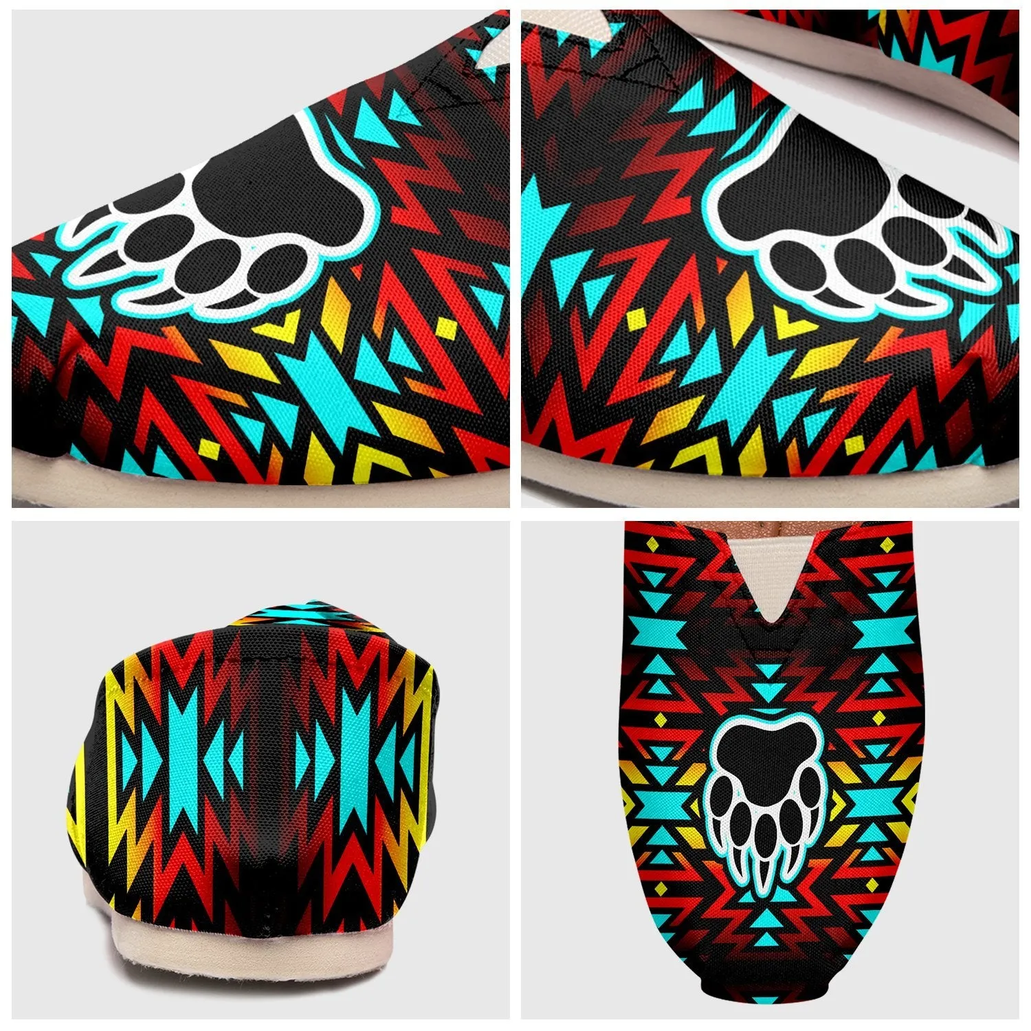 Fire Colors and Turquoise Bearpaw Slip On