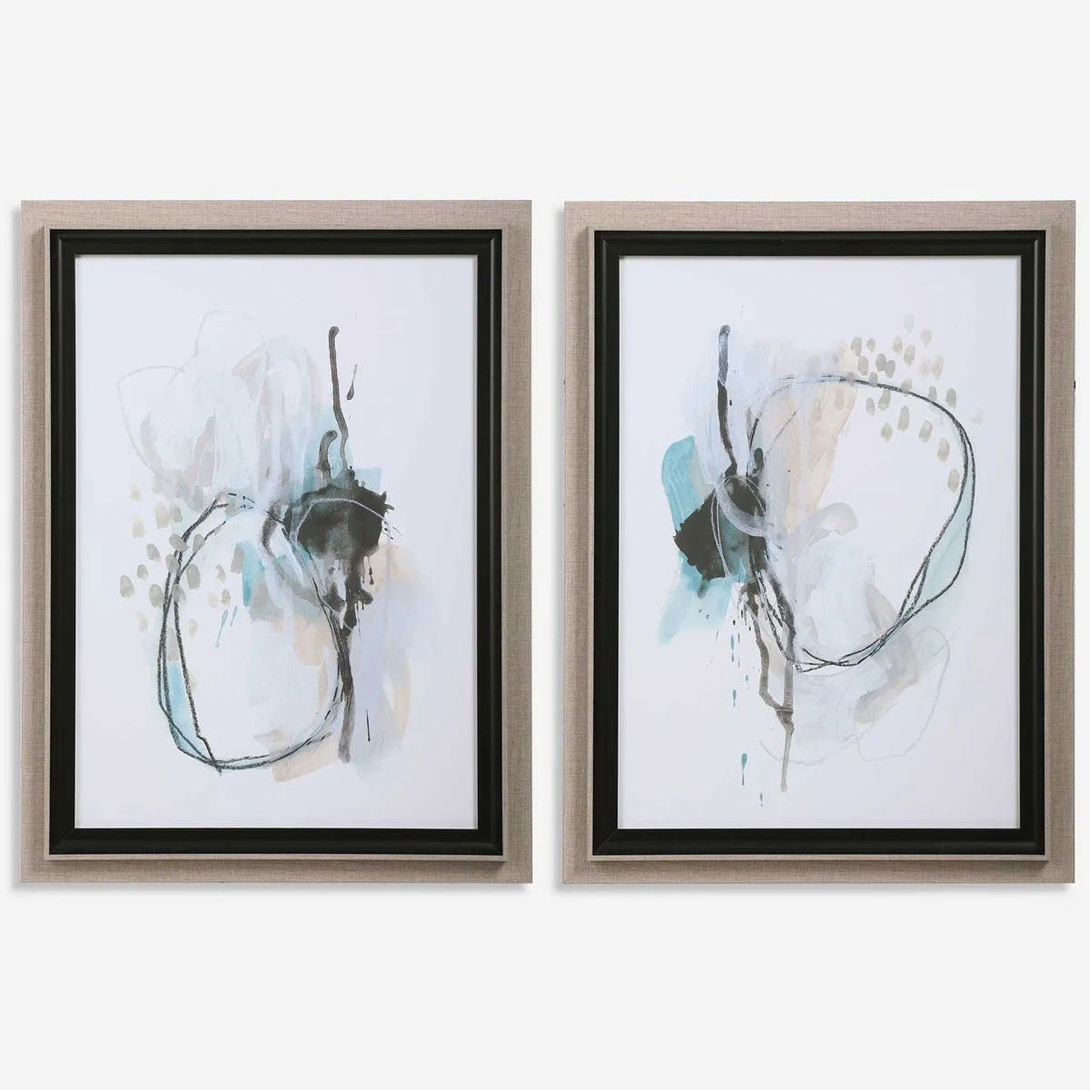 Force Reaction Abstract Prints, Set of 2