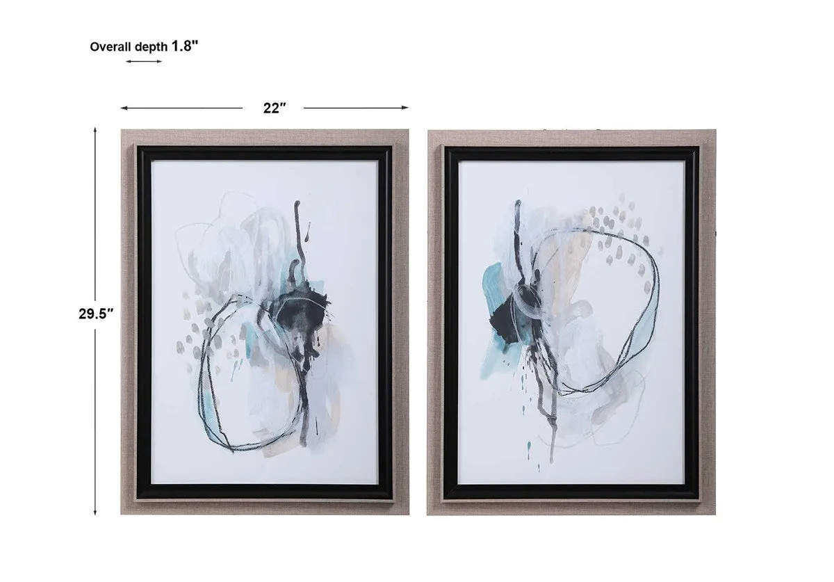 Force Reaction Abstract Prints, Set of 2