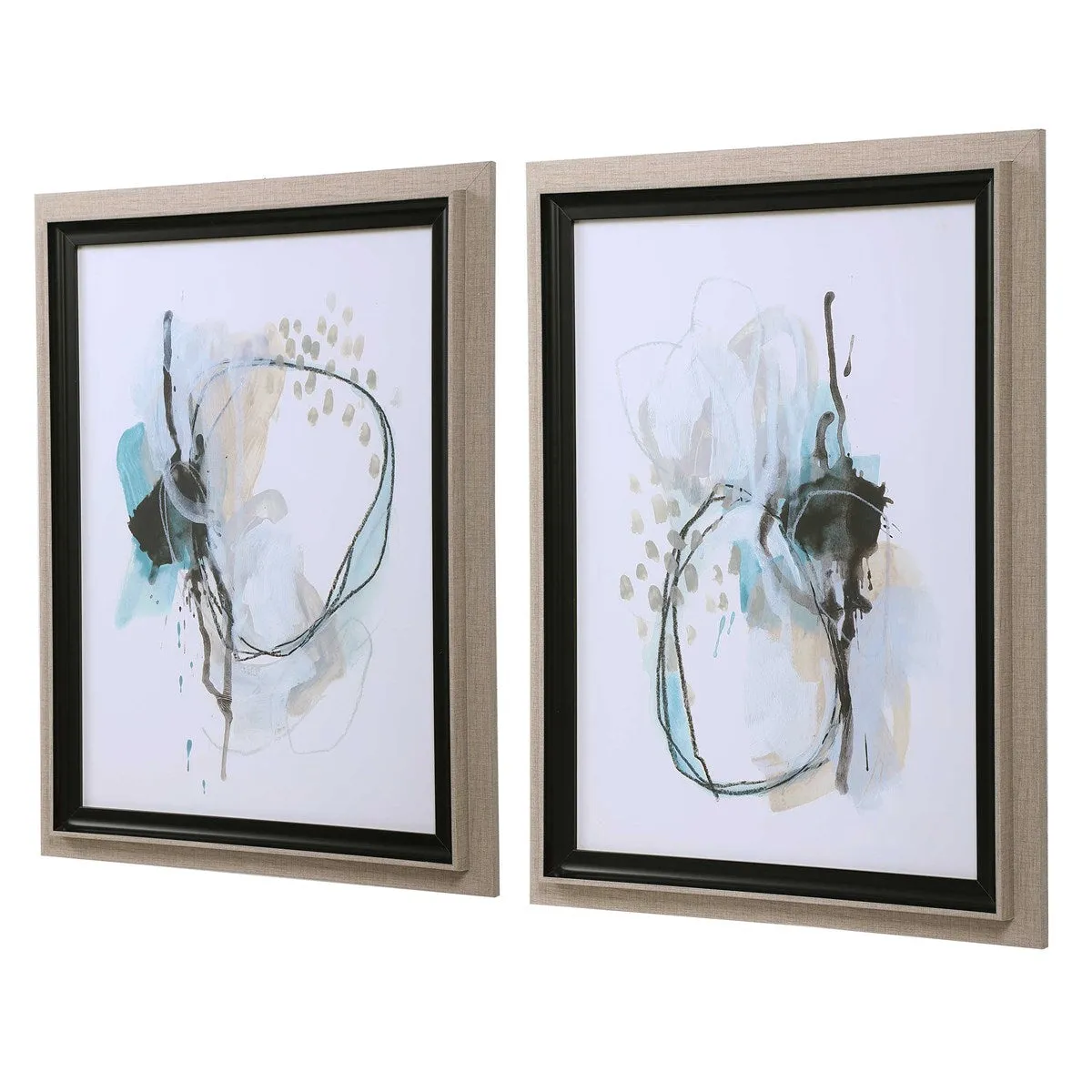 Force Reaction Abstract Prints, Set of 2