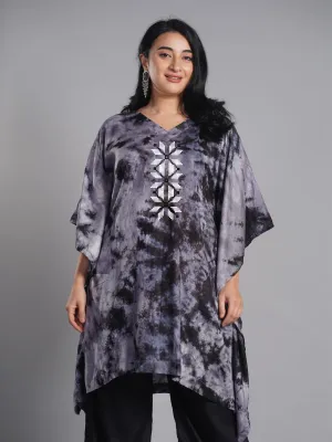 Grey Rayon TieDyeKurta - Grigio