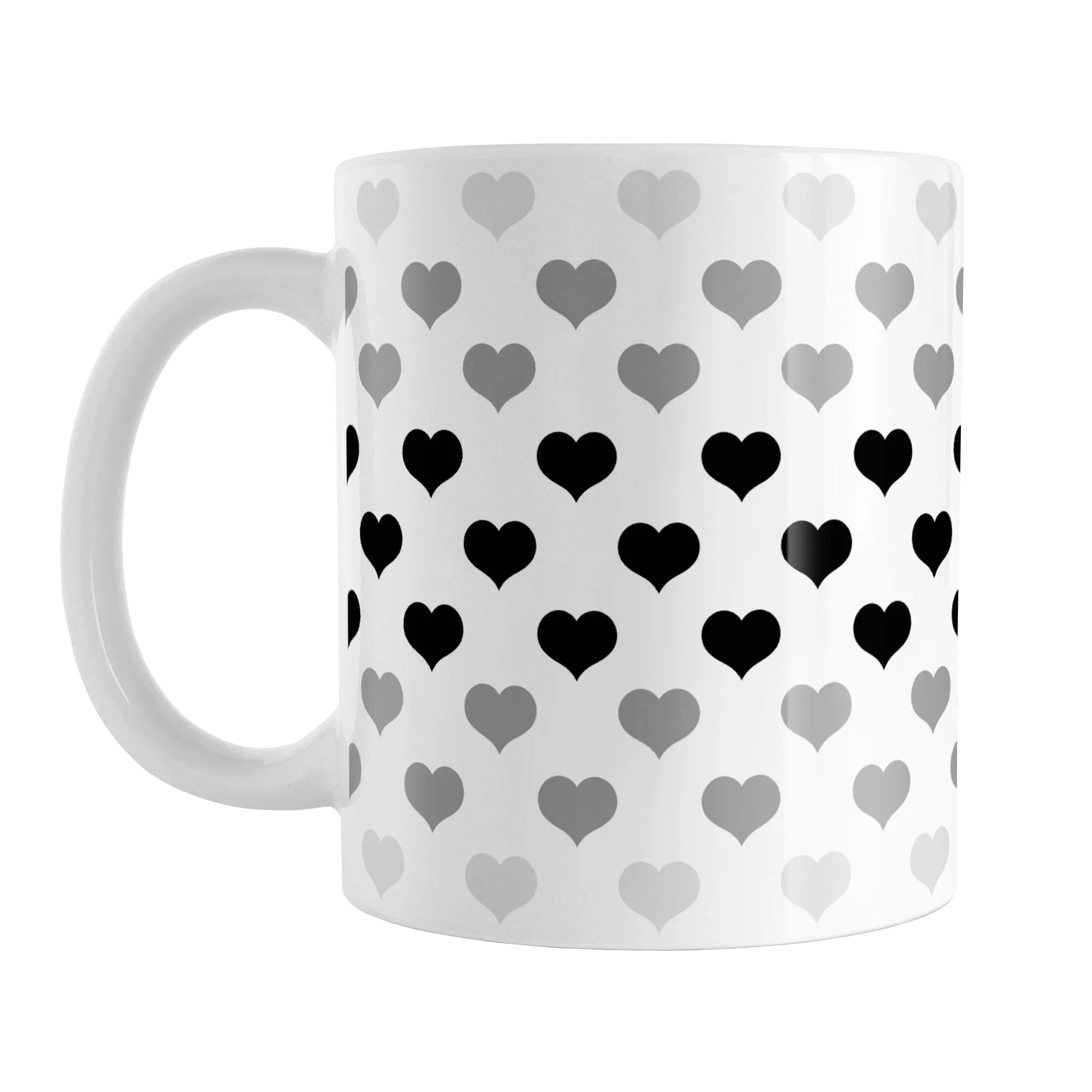 Hearts in Black Mug