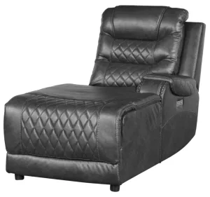 Homelegance Furniture Putnam Power Right Side Reclining Chaise with USB Port in Gray 9405GY-RCPW