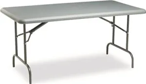 Indestructable Too 1200 Series Resin Folding Table 60W X 30D X 29H Charcoal