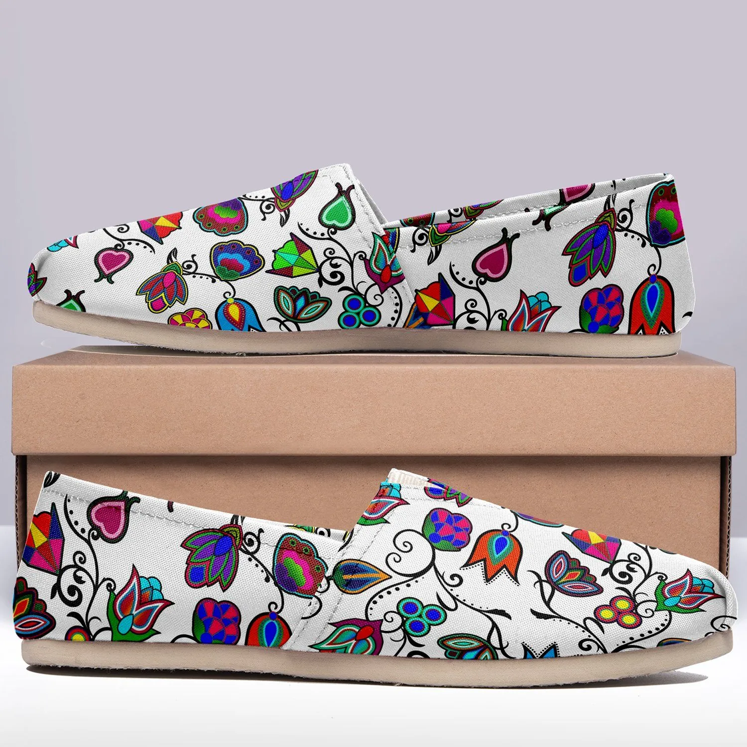 Indigenous Paisley White Slip On