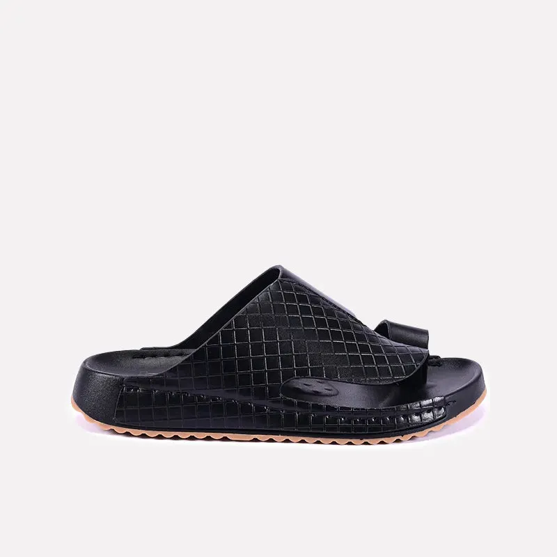 Jasper Black Thumb Strap Slippers 0150884