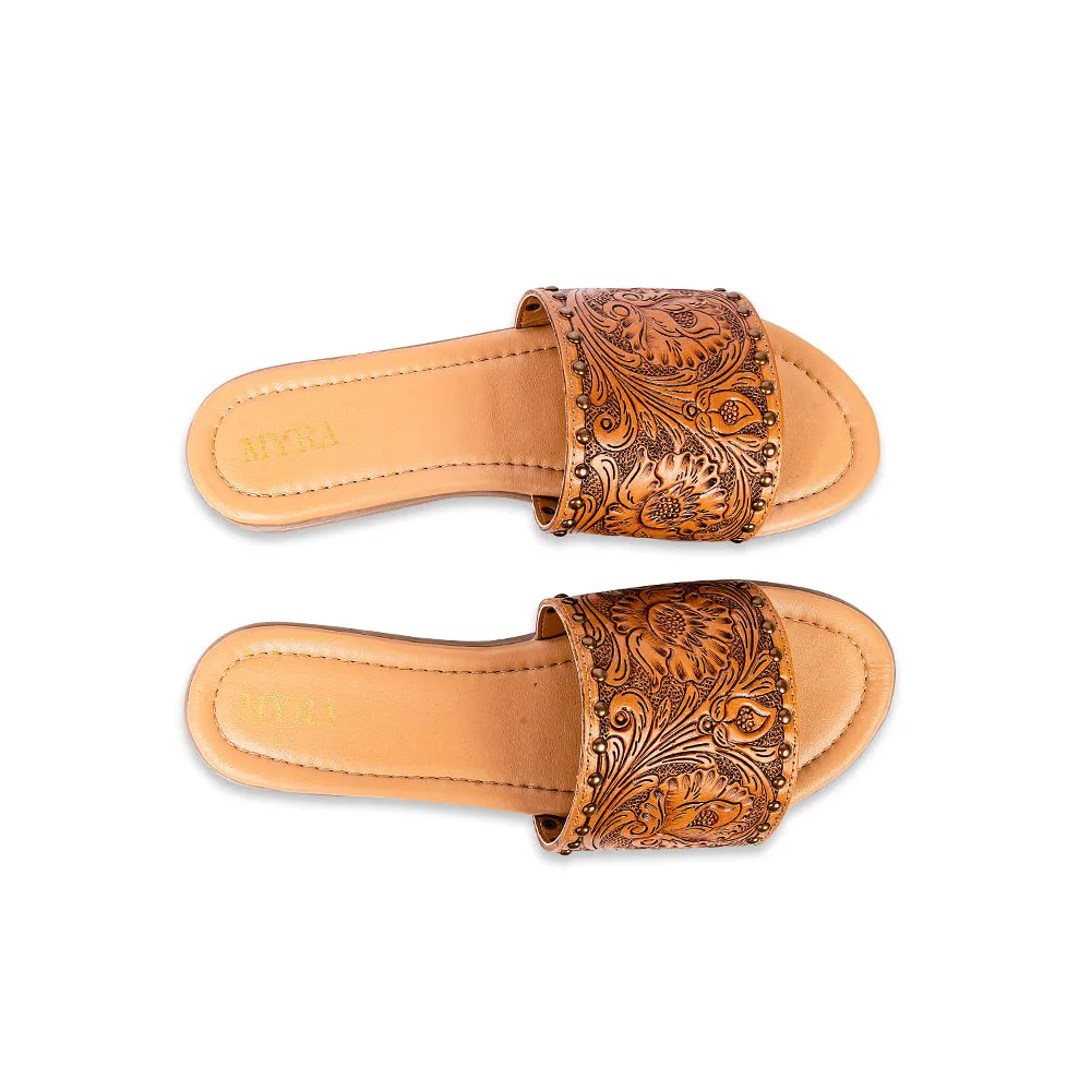 Kasandra Hand-Tooled Sandals