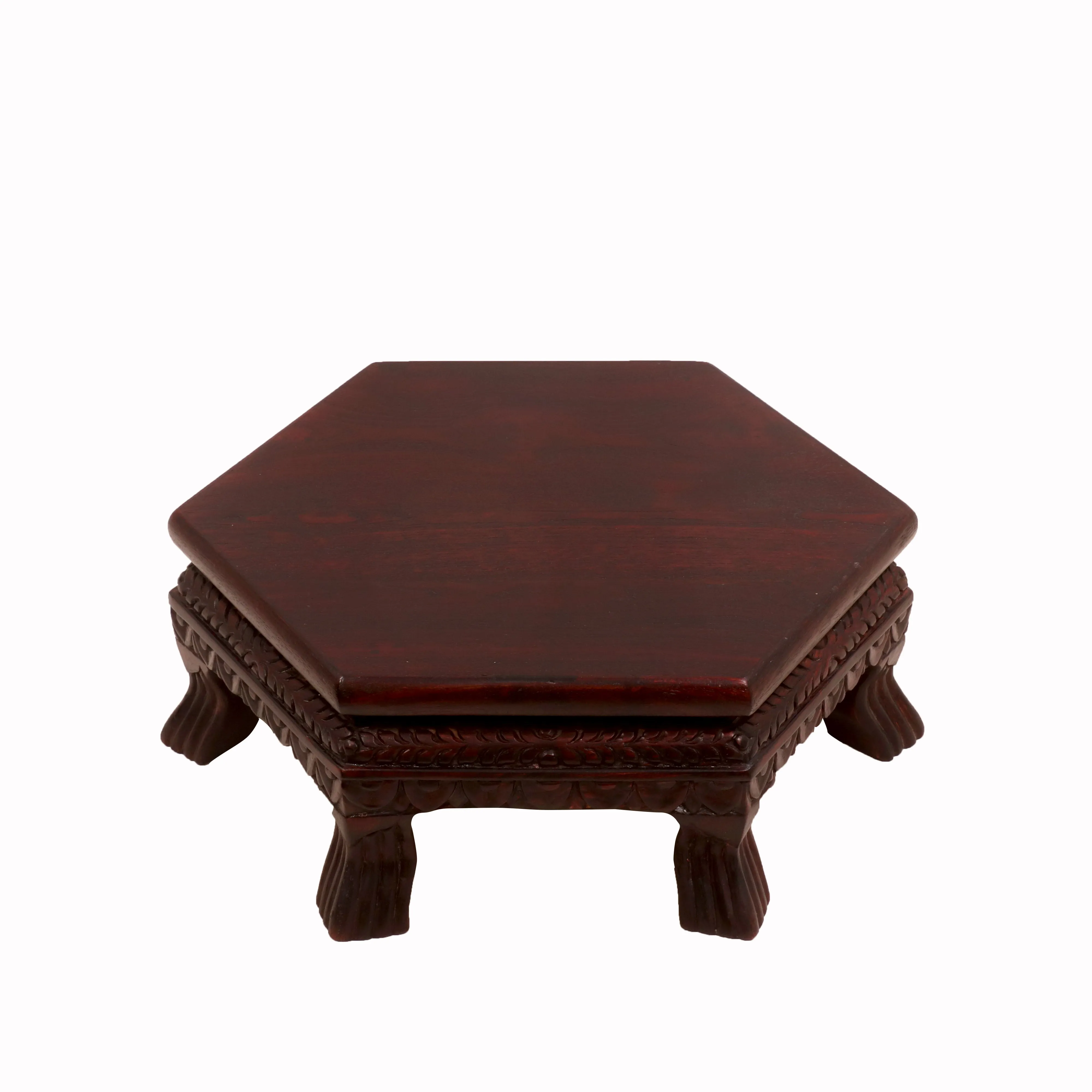 Lace Carved Mahogany Dark Style TEAK Wood Bajot