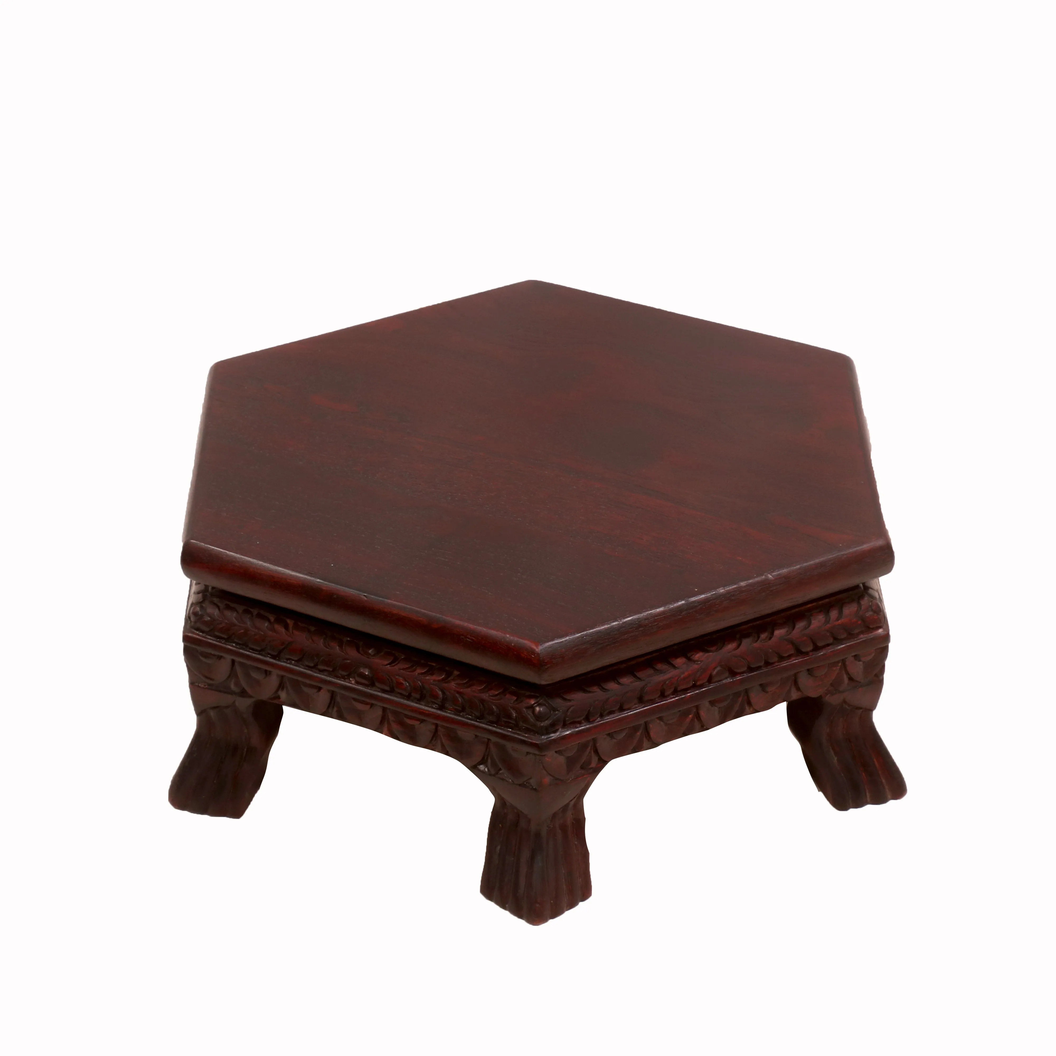 Lace Carved Mahogany Dark Style TEAK Wood Bajot