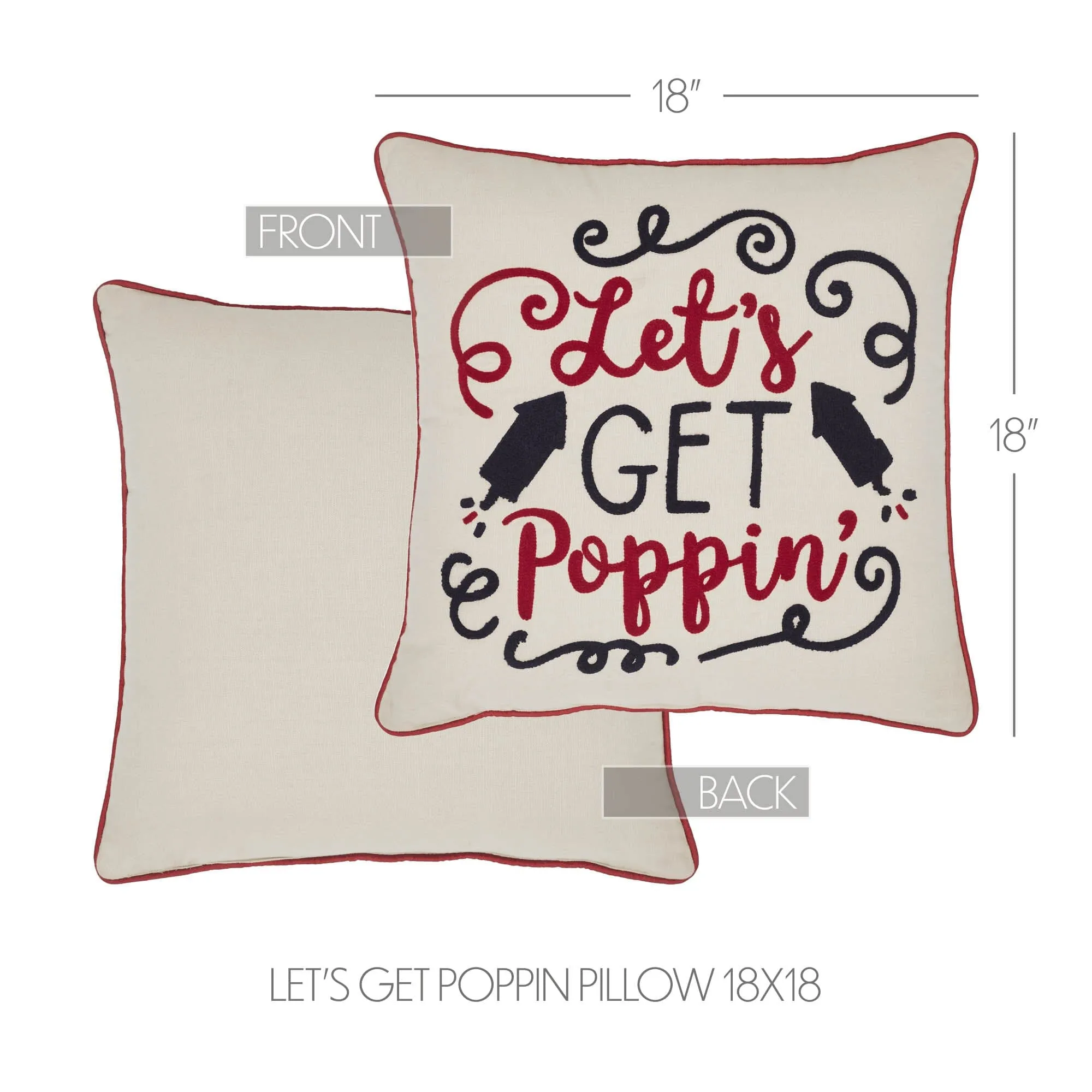 Let's Get Poppin' Pillow 18"