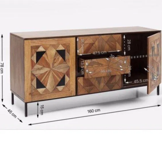 Limara Brown Mango Wood Sideboard